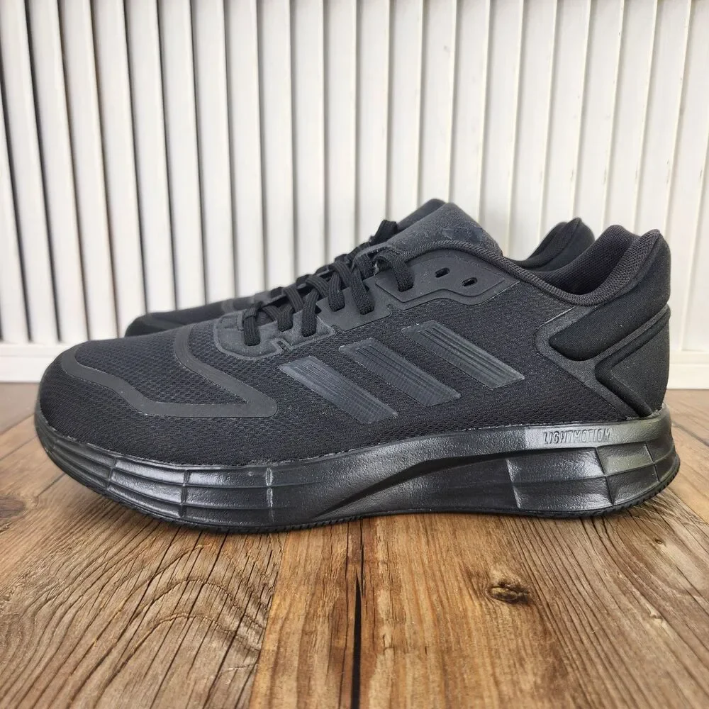 Adidas Duramo 10 Running Shoes Mens Size 10.5 Triple Black Gym Sneakers GW8342